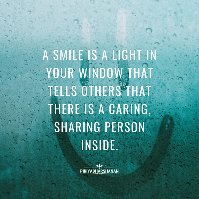 A smile is a light in your window that tells others that there is a caring, sharing person inside..png