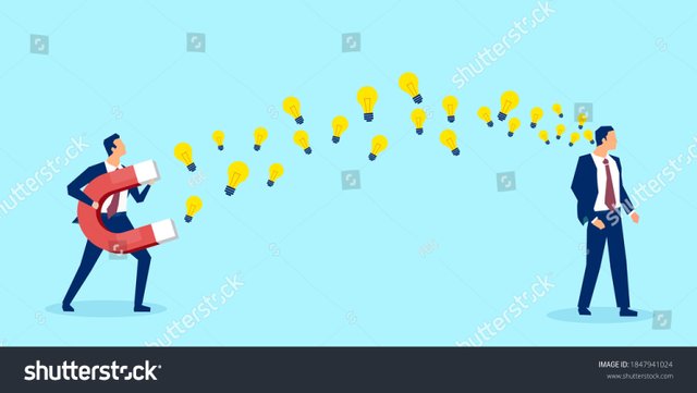 stock-vector-vector-of-a-businessman-with-magnet-stealing-ideas-light-bulbs-from-a-rival-colleague-1847941024.jpg