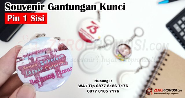 Souvenir Promosi Gantungan Kunci Pin 1 Sisi Custom Full Color .jpg