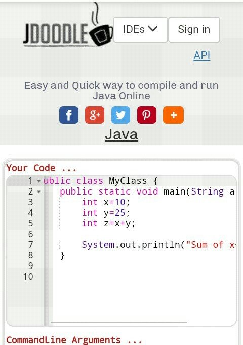 Jdoodle Compile Java Code Fast And Instant Online Steemit