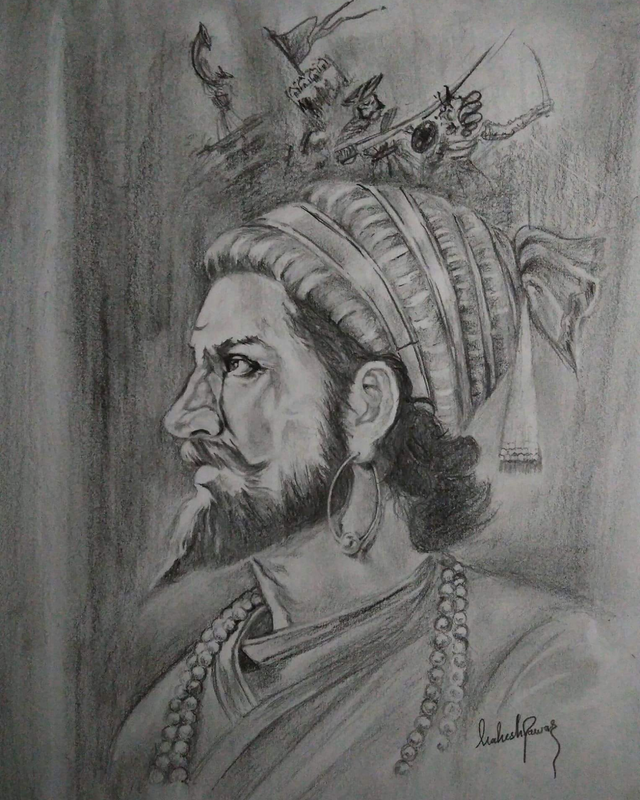 Shivaji Maharaj Sketch Photo Hd