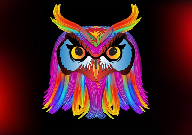 Colorful Owl Face NFT Art Final.jpg