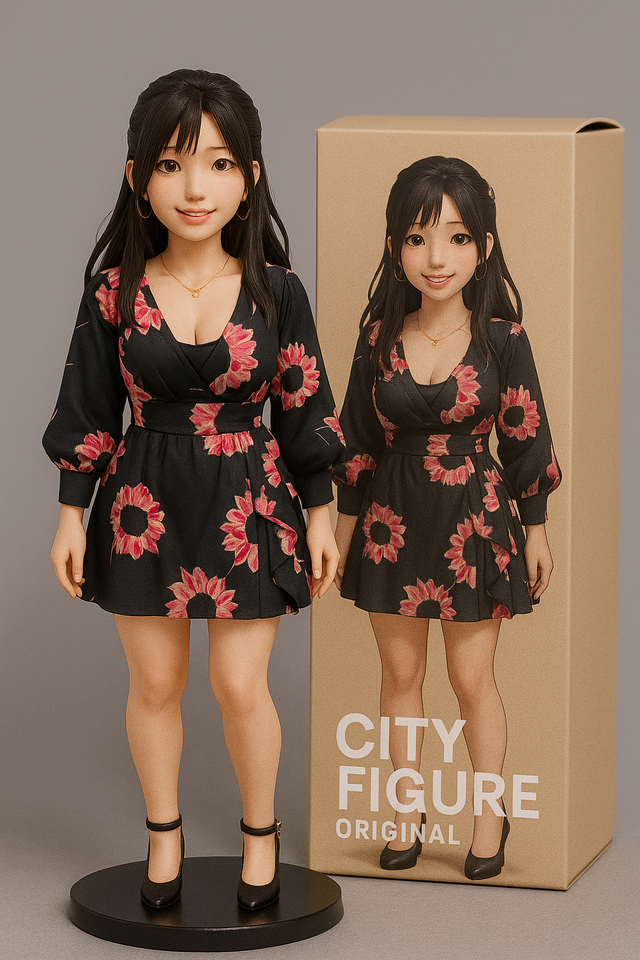 Figurine and Packaging Displayed Elegantly.png