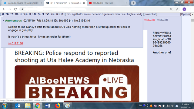 Qanon 8 chan speculation about Pelosi EO gun violence activate cells 2 15 2019.png
