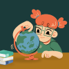 Social Studies Microsoft Teams Tile in a Green Blue Illustrated Style.png