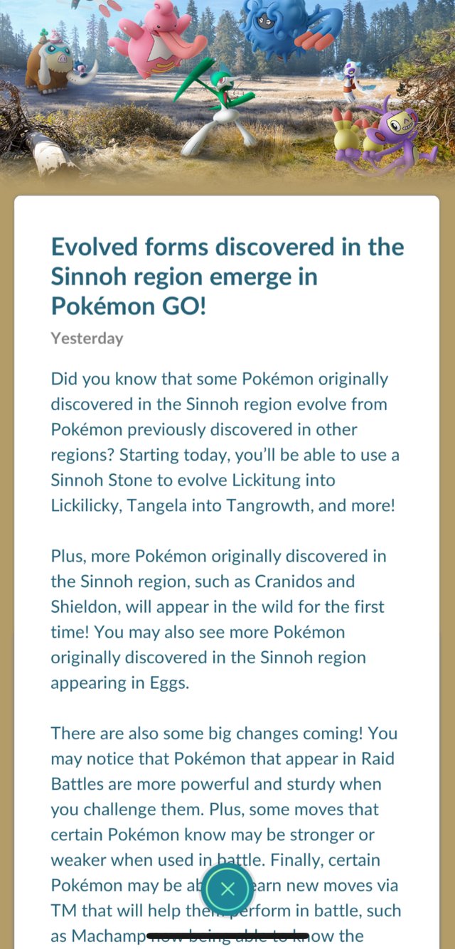 The slightly changed version of the Sinnoh region Pokedex used in