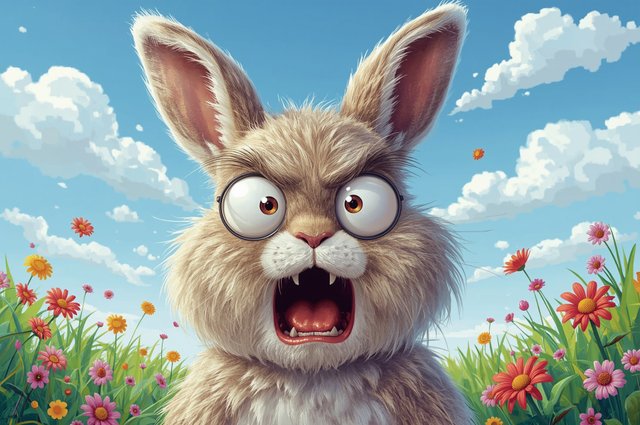 Lucid_Realism_Funny_fluffy_rabbit_with_a_scared_face_huge_terr_3.jpg