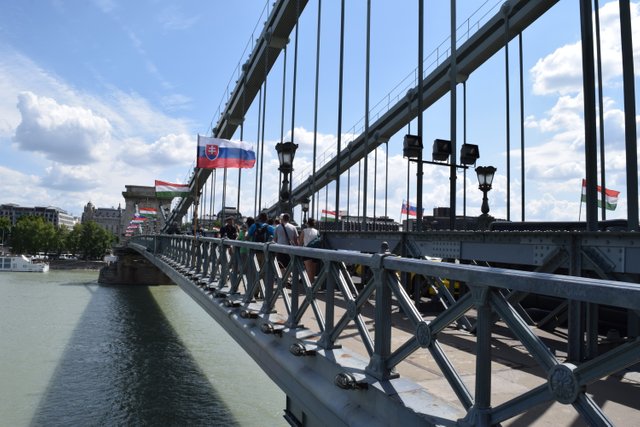 Széchenyi Chain Bridge in Budapest 5 - 12 July 2019.JPG
