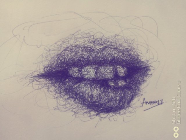 Lips Drawing by Ijazizza - Fine Art America