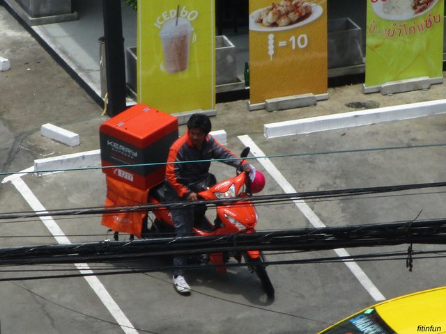Motorcycle Delivery Bangkok Thailand next stop Color challenge Tuesday Orange fitinfun.jpg