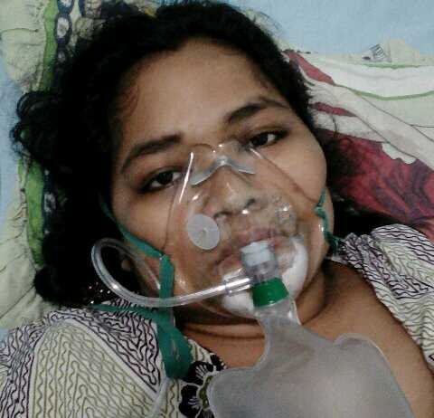 Ita at provincial hospital after her kidneys were blocked so badly that she had pulmonary edema - her lungs were full of liquids