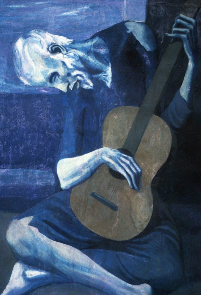 picasso The Old Guitarist (Yaşlı Gitarist) 1903.jpg