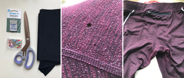 repairing running tights