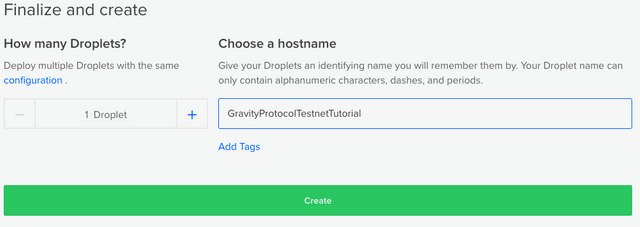 Finalize and create droplet @iamredbar