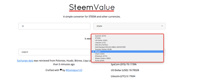 Easily Convert Steem into Other Currencies!