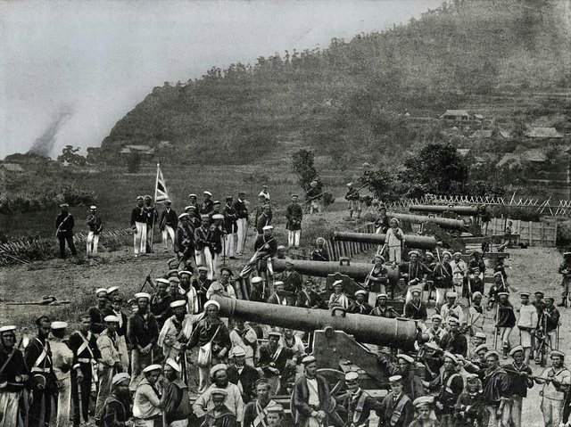 landingsdivisie van mariniers en  marine aan het begin van Atjeh ooorlog 1873.jpg