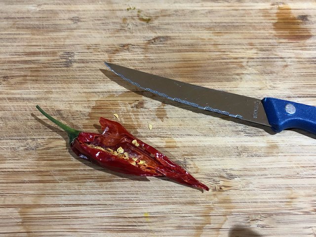 Splitting the chili pepper