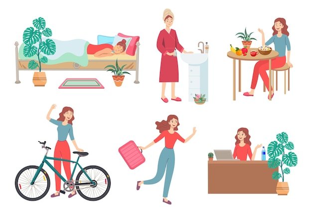 morning-routine-female-character-vector-illustrations-set-daily-life-woman-girl-waking-up-eating-breakfast-going-work-by-bicycle-working-isolated-white-background-lifestyle-concept_74855-21224.jpg