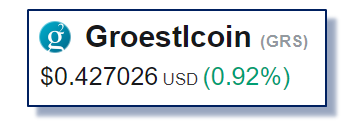 stephenkendal steem blockchain cryptocurrency Groestlcoin