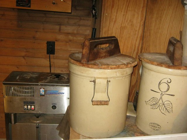 water crocks and distiller.JPG