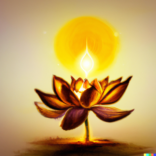 DALL·E 2022-10-11 11.39.26 - a painting of a spiritual  lotus with peace and harmony meditation,  digital art .png