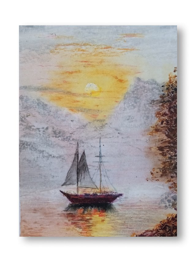 Sunset - Oil pastel Painting.png