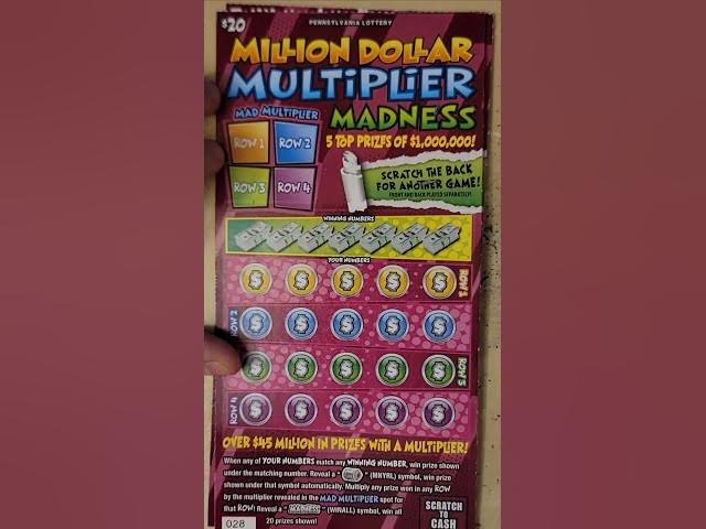 2X MILLION DOLLAR MULTIPLIER MADNESS PA LOTTERY $20 SCRATCH .jpg