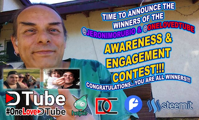 Time to Announce the Awareness and Engagement Contest Winnders Sponsered By Myself, @jeronimorubio and @onelovedtube, An Amazing Community Supporter.jpg