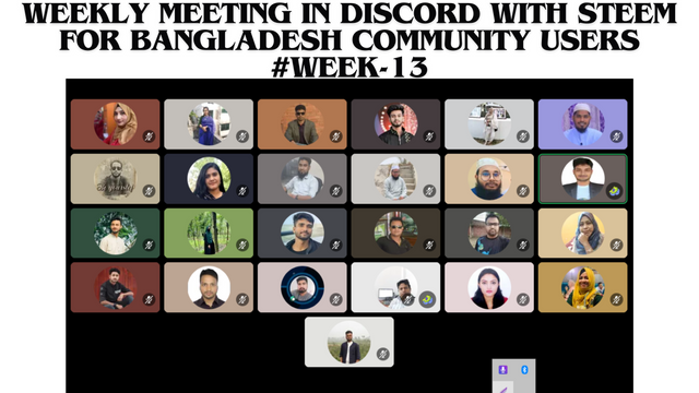 Weekly meeting in discord with Steem for Bangladesh community users #week-9.png