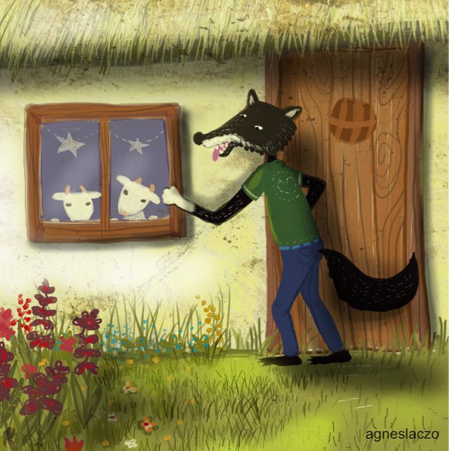 wolf fairy tale animal cute art illustration by agnes laczo.jpg