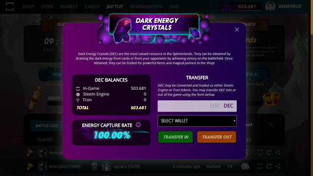Steem Monsters Dark Energy Crystals