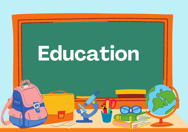 Back to School Poster in Green Orange Illustrative Style.png