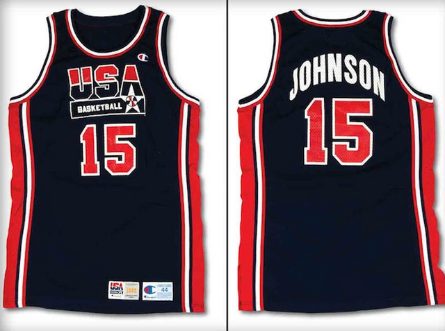 magic johnson olympic jersey