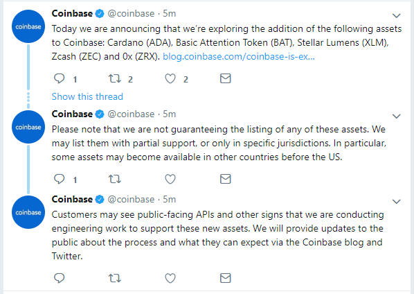 CoinBase Tweet Snapshot New Assets CB.PNG