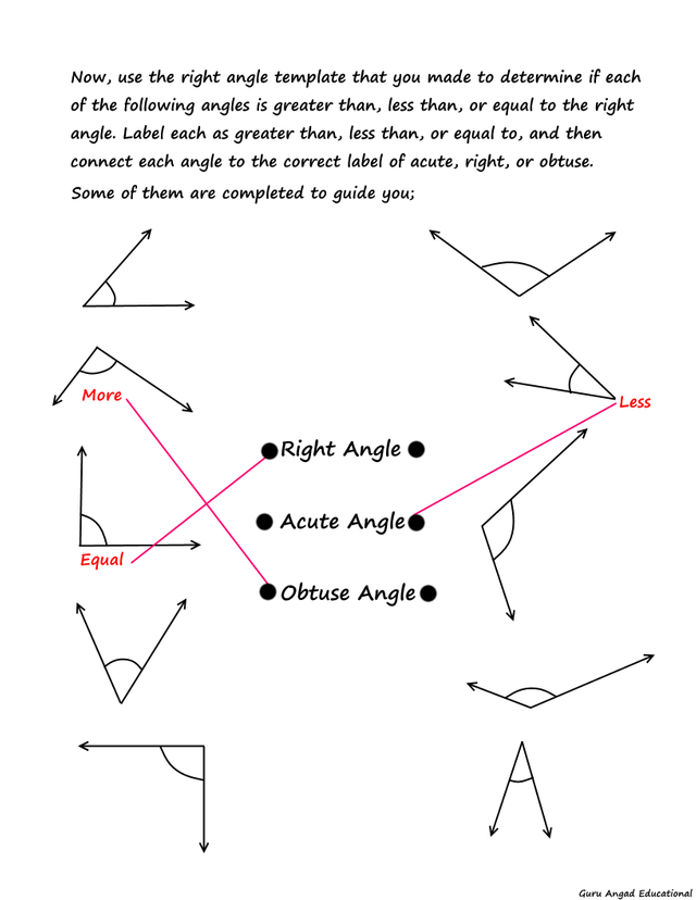 4TH GRADE MATH - MAKING A RIGHT ANGLE TEMPLATE AND SORTING OUT ANGLES —  Steemit
