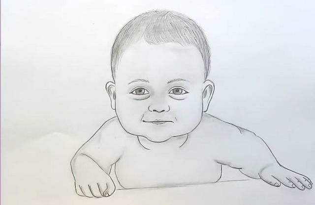 how to draw babies faces