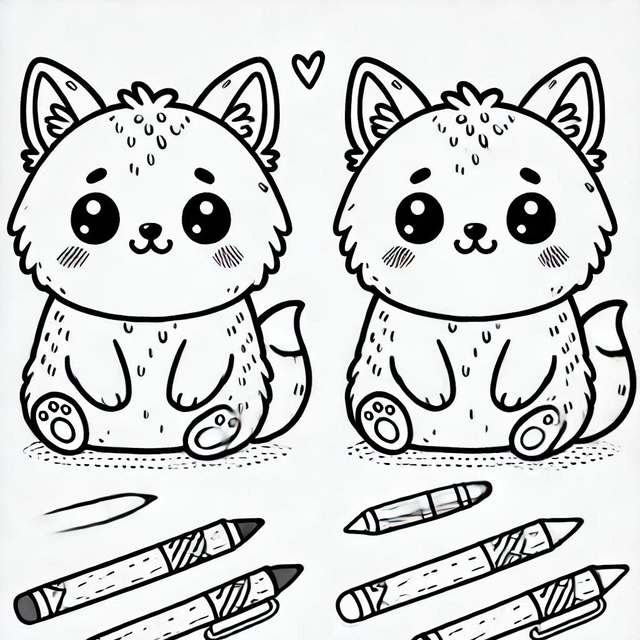 Adorable Fox Coloring Pages.png