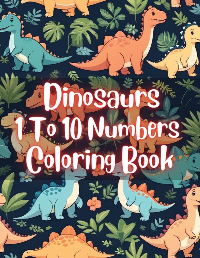 New Updated Cover Dinosaurs 1 To 10 Numbers Coloring Pages.jpg