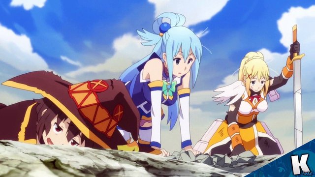 Download Welcome to the world of Adventure with the wittiest adventurers -  Kazuma, Aqua, Megumin and Darkness