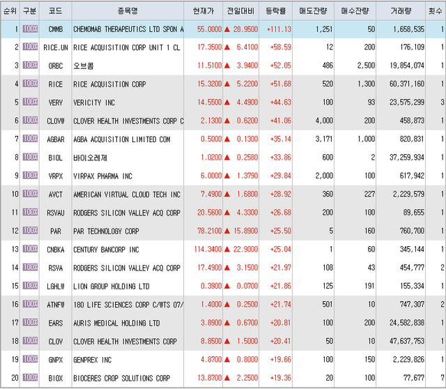 4월8일 미국주식 상승률 TOP 300.png