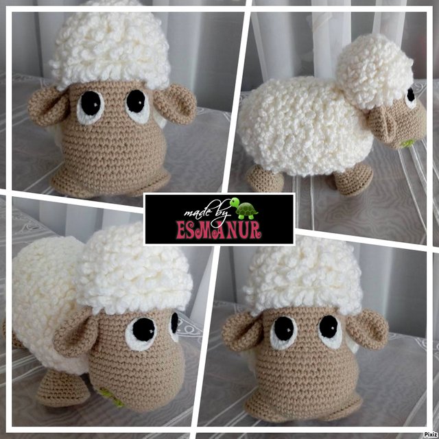 handmade amigurumi lamb soft toy sheep crochet