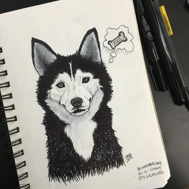 Inktober 2019! No. 6 - Husky