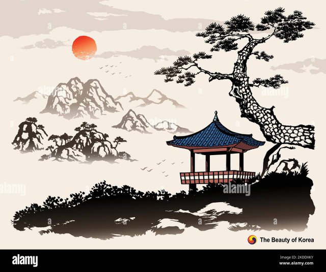 Korean-painting-landscape-hires-stock-photography-and-images-Alamy-8gzrudt0WRma2M.jpg