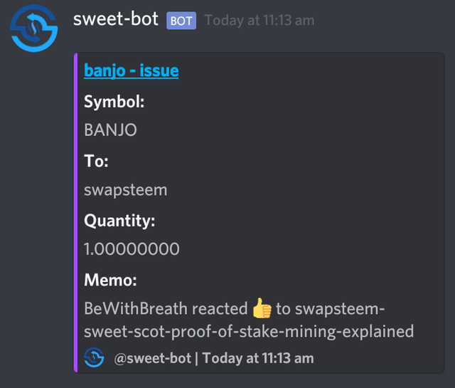 Swapsteem Steem Engine Notifications In Discord Steemit