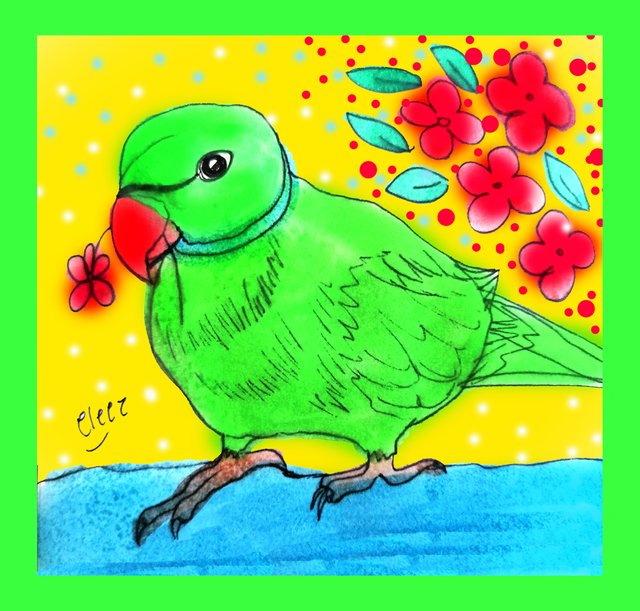 PAINTINGGREENPARROT (10).jpg