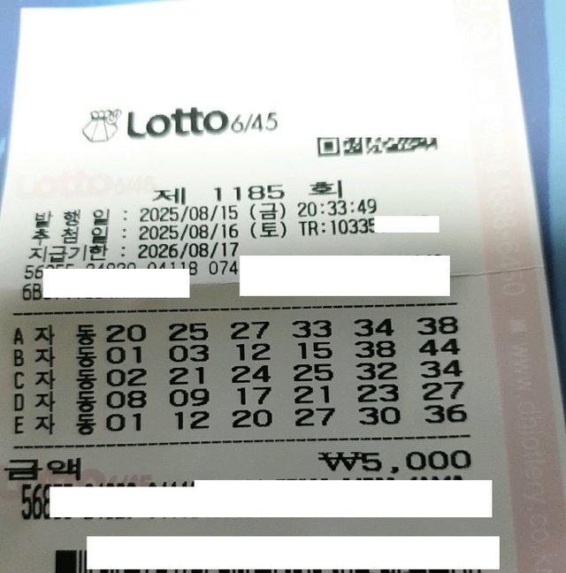 스팀잇_로또 5000원_25.08.jpg
