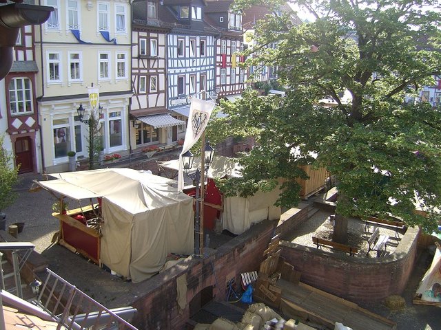 Gelnhausen Mittelaltermarkt Morgens