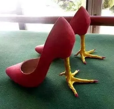weird high heels