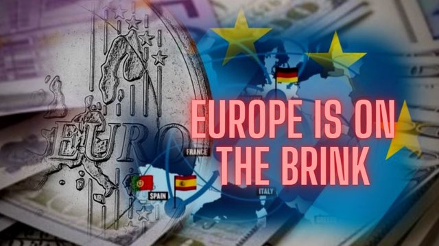 Europe is on the edge of a precipice with the euro falling against the U.S. dollar.JPG