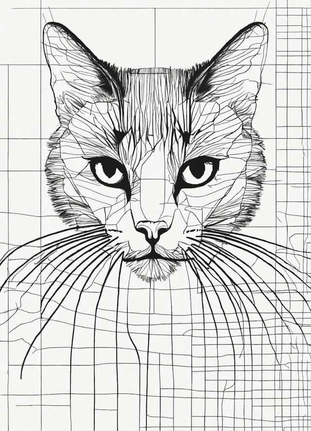 Create a sketch of the cat silhouette.jpg